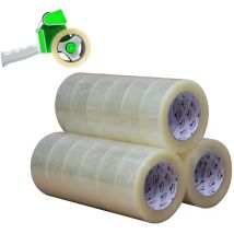 Transparentes Klebeband 36er Pack 66 Meter pro Rolle Packband Verpackungsband 50 mm x 66 m x 43 my - Ecosa
