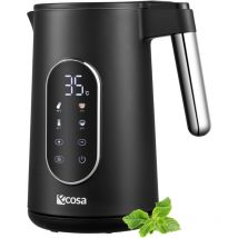 Ecosa Wasserkocher Edelstahl mit Temperatureinstellung (40°C-100°C) 1,7 Liter Teekocher Warmhaltefunktion LED Display mit Temperaturwahl 2200 Watt