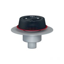 Ferrari Srl - Ecoulement de toit de sécurité DN125 hauteur réglable, collier en pvc