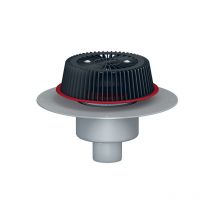 Ecoulement de toit de sécurité DN75 collier pvc chauffant réglable en hauteur