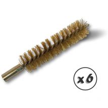 Ecouvillon laiton Condenseur Lot de 6 ø 20 mm Raccord laiton taraudé M6 femelle Torsade en acier galvanisé Brosse nettoyage paroi tube alésage Kibros