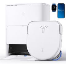 Ecovacs - Aspirateur Robot deebot X5 Omni, Robot Aspirateur Laveur avec Station, 12800Pa, ZeroTangle, Nettoyage Humide adaptatif TruEdge, Lavage à