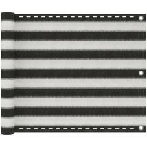 Brise vue pour balcon - Écran de Balcon Toile de Balcon PEHD 75x300 cm Anthracite et blanc vidaXL