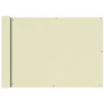 Asupermall - cran de balcon en tissu Oxford 75x400 cm Crème