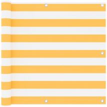 Maison Chic - cran de balcon Magnifique - Brise Vue Jardin Terrasse - Blanc et jaune 90x500 cm Tissu Oxford Chic-197291
