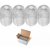 Écran de gouttière en aluminium 4 pièces, filtre de protection de gouttière en métal, extensible, pour raccords de tuyau de descente