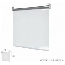 Riel Chyc - Paravent enroulable en pvc transparent, 70 x 150 cm. Chaîne du côté droit.