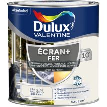 Ecran+ fer brillant - Peinture pour fer intérieur/extérieur - Grilles, portails, volets, ferroneries, mobiliers de jardin - Blanc Pur 0,5 l Dulux