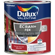 Ecran+ fer brillant - Peinture pour fer intérieur/extérieur - Grilles, portails, volets, ferroneries, mobiliers de jardin - Rouge Agricole 0,5 l