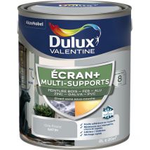 Ecran+ multi-supports exterieure - Peinture en Phase Aqueuse Éxtérieur - Satin Gris Franc 2 l Dulux Valentine