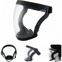 Crans Faciaux Anti-buée, Écran Facial Super Protecteur Anti-poussière Visage Intégral Masque De Protection De Sécurité Transparent Noir Debuns