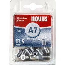 106440800 Ecrou à sertir en aveugle (ø x l) 7 mm x 11.5 mm M5 aluminium aluminium 10 pc(s) - Novus