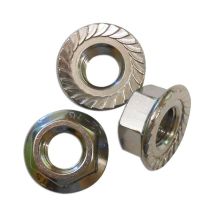 Écrou hexagonal à bride et moletée M8 – Acier inoxydable – Quincaillerie – Filetage métrique pas standard, Matières, Largeur, Finition métal, 