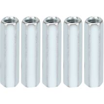 Ej.life - crou hexagonal, 5pcs M6 × 40mm hexagonal douille écrou long tige écrou Attaches filetées pour la maison, appareils de bureau, équipement de