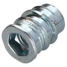 ECROU HEXAGONAL CREUX 12X15 M6 FUT 12 ACIER ZING BLANC HEXAGONAL CREUX 6-10 pièces