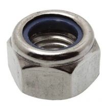 Ecrou hexagonale indesserrables en inox A4 diamètre 6mm, 13 pièces.