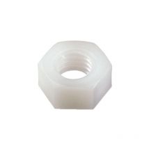 Ecrou Nylon Hexagonal hu M8 Nylon Naturel-30 pièces