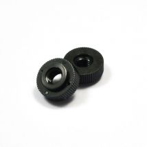 M5 noir : Écrou plastique moleté M5 diam. ext. 16 mm noir - Ajile