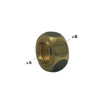 Ecrou pour collet battu sans joint fibre ø a: 1/2'' x ø b: 10.2mm
