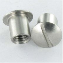 Vis Express - Ecrou Relieur Tête bombée Fendue 8X9 M6X8 Inox-200 pièces
