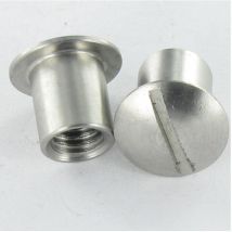 Vis Express - Ecrou Relieur Tête bombée Fendue 8X9 M6X8 Inox-500 pièces