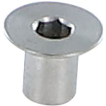 Ecrou Relieur Tête plate tp Hexagonal creux 9X6.75 M3 Inox-10 pièces
