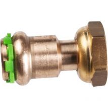 Aalberts - Raccord cuivre droit avec écrou à sertir - f 1/2'' - diamètre 15 mm Integrated Piping Systems