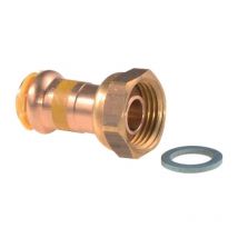 Aalberts - Raccord droit 2 pièces - Diamètre 28 - Filetage femelle 1'