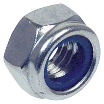 No Brand - crous de blocage hexagonaux avec bague plastique, filet fin forme basse din 985 galvanisé m 16 x 1,50 conditionnement