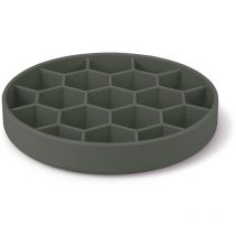 Ecuelle anti-glouton l ø 21 cm silicone ventouse gris pour chien Zolux