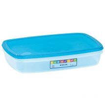 Boite RECTANG.0.5L naturel couv.turqu. EDA 10113 na/ba.tu
