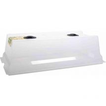 EDA - Hochbeetdeckel VEG&Table City, 76x20x38,5 cm, aus Kunststoff in transparent