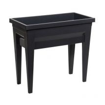 Espace potager avec table City Veg&Table - 73 x 38,5 x h 68 cm - 57 l - Gris anthracite - EDA