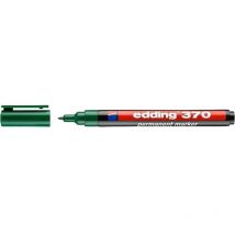 Edding - 370 Permanent Marker Bullet Tip 1mm Line Green (Pack 10) - Green