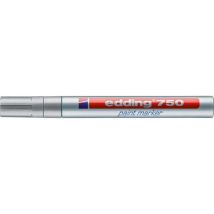 Edding – Marqueur de peinture argent 2-4 mm – Résistant à l'eau et à la lumière – Matières