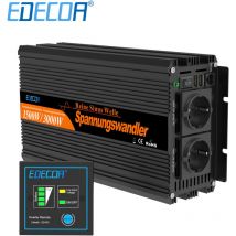 Convertisseur 12v 230v pur sinus 1500w onduleur 2x usb et télécommande voiture camping-car système solaire isolation galvanique (5ème génération)