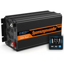 Convertisseur 24v 220v Camion 2000w onduleur télécommande 2X usb écran pour Panneau Solaire Onde modifiée Isolation galvanique (2e génération)