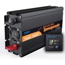 Convertisseur Pur Sinus 12v 220v onduleur 1500w avec télécommande 2X usb Onduleur Onde sinusoïdale Pure convertisseur 12v 230v (2500w12v) - Edecoa