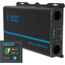 Onduleur 2000w Pure Onde sinusoïdale convertisseur de Tension 12v 220v 230v lcd 2X usb et télécommande convertisseur 2000w et pic pour Quelques