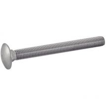 Metallschraube Mit Rundkopf, Vierkantbund - Edelstahl A4 12x80 Mm - Packung Mit 50