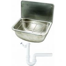 Edelstahl Ausgussbecken Auflagerost Waschtisch Spülbecken Anschlußset