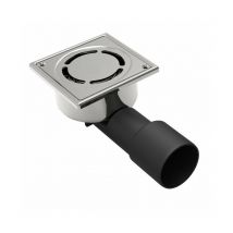 Mert Radiatoren - Edelstahl Bodenablauf Ablaufrinne Dusch Ablauf 10x10 cm Duschrinne Badablauf