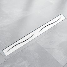 Bituxx - 50cm Edelstahl Duschrinnen Ablaufrinnen Bodenablauf Duschrinne Duschablauf Streifen