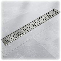 Bituxx - 140cm Edelstahl Duschrinnen Ablaufrinnen Bodenablauf Duschrinne Duschablauf Tropfen