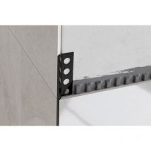 Ilcom - Edelstahl-Eckprofil Rs 45 Grad für Fliesen 1.4cm x 270cm - Glänzendes Schwarz