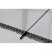 Ilcom - Edelstahl Erdungsanschluss U-Profil für Fliesen 0.5cm x 244cm - Glänzendes Schwarz