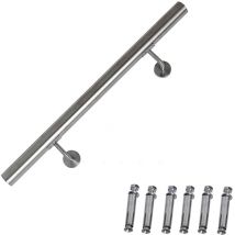 Edelstahl Handlauf Edelstahl Wandhandlauf Wand Geländer Treppe Stange Brüstung Griff Treppenhandlauf Ttreppengeländer Rundhandlauf - 60 x Ø4,2 cm