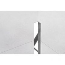 Ilcom - Edelstahl Innenecke Li Profil 2cm x 244cm - Glänzendes Silber