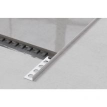 Edelstahl J Eckprofil für Fliesen 0.8cm x 244cm - Glänzendes Silber