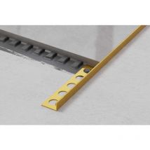 Edelstahl j Eckprofil für Fliesen 0.8cm x 270cm - Satiniertes Gold